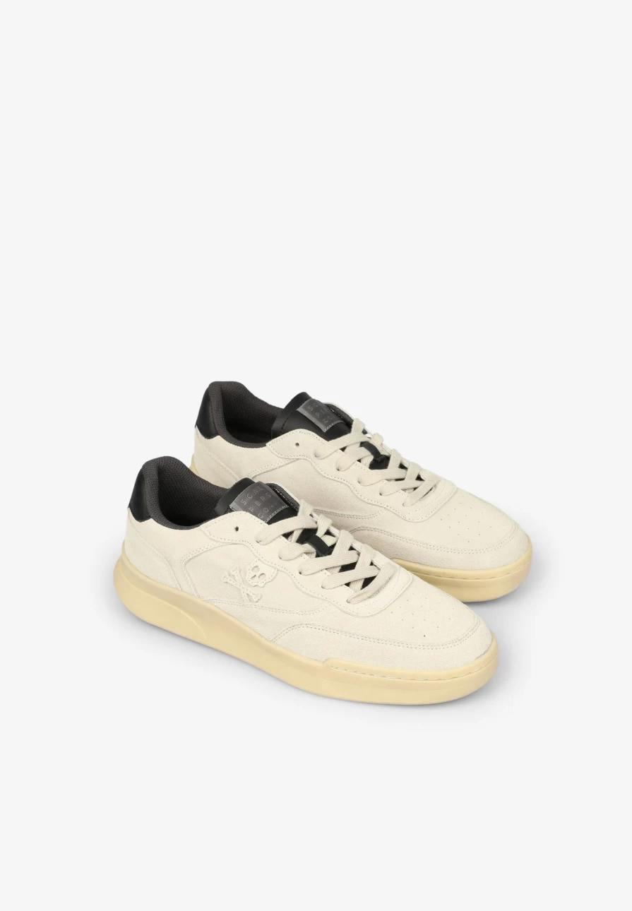 "ScalpersCompany Men's Nappa & Split Leather Skull Sneakers"