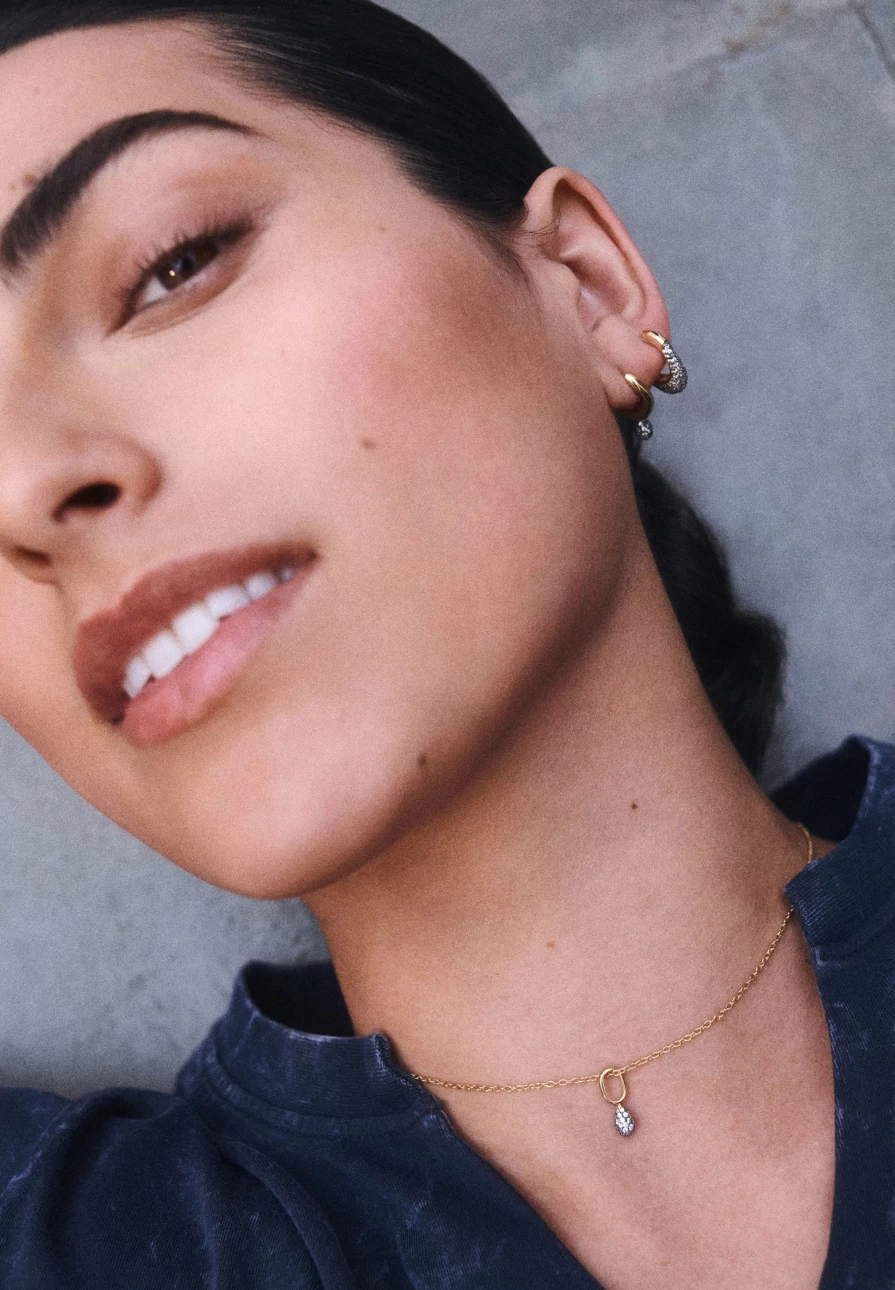"Pave Duna Single Hoop Earrings by SCALPERSCOMPANY for Women – Pdpaola X Scalpers Collaboration"