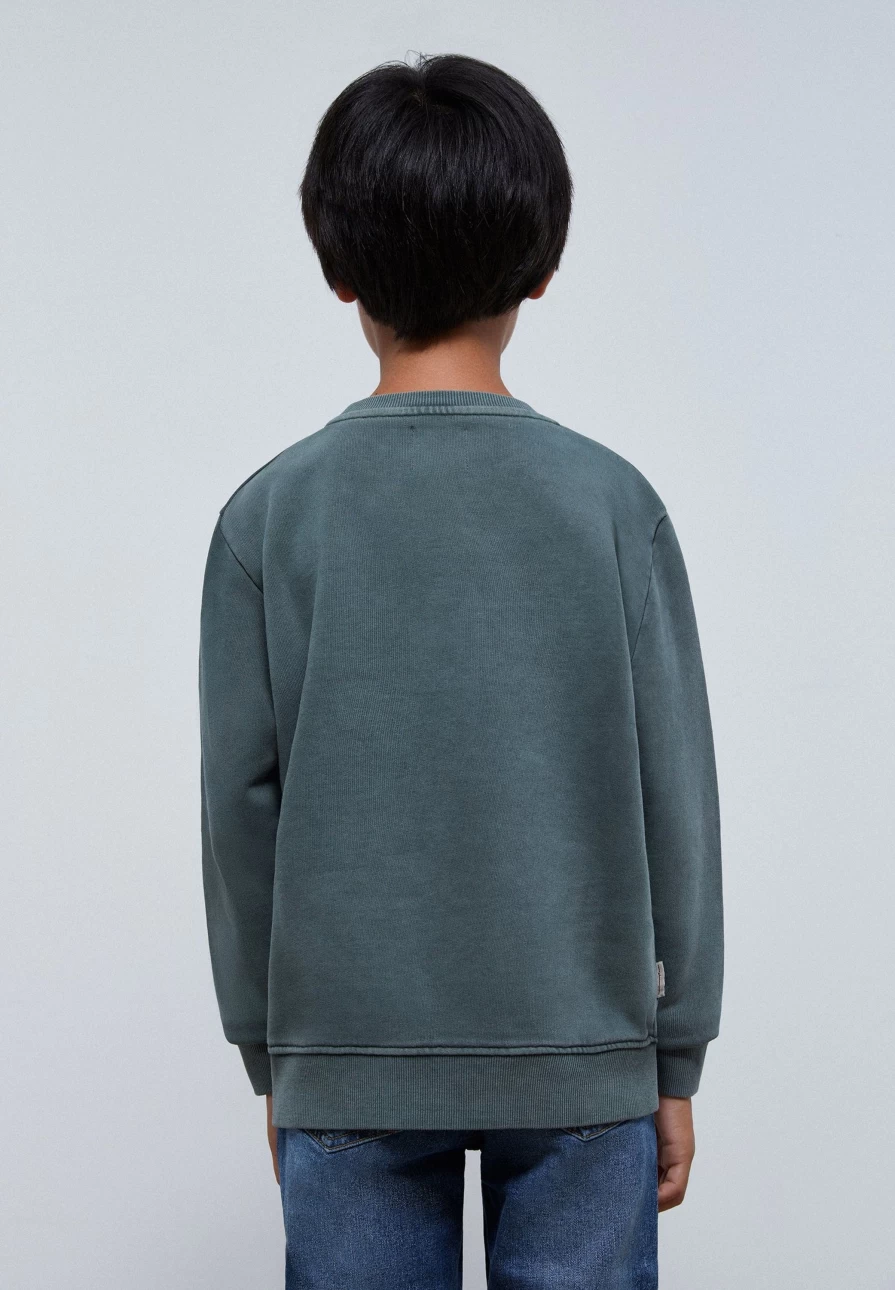 "Kids Skull Print Sweatshirt With Newspaper Text Design by ScalpersCompany"