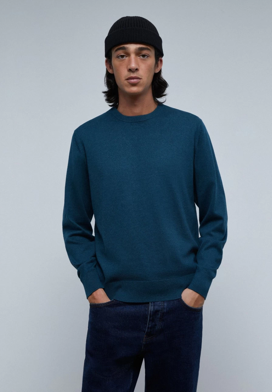 "ScalpersCompany Men's Skull Print Round Neck Sweater - Gothic Style Pullover"