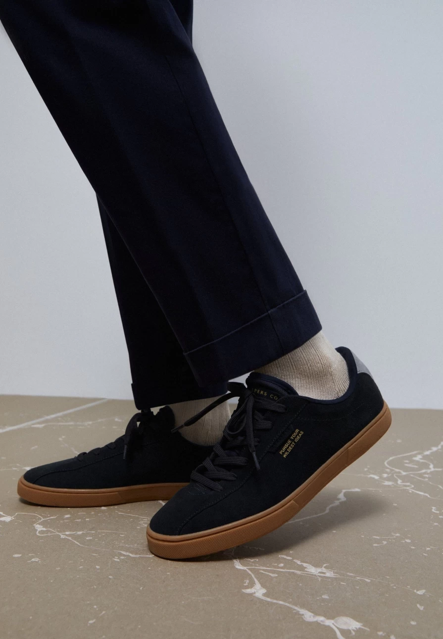 "ScalpersCompany Men's Low Top Suede Sneakers – Stylish Casual Shoes for Men"