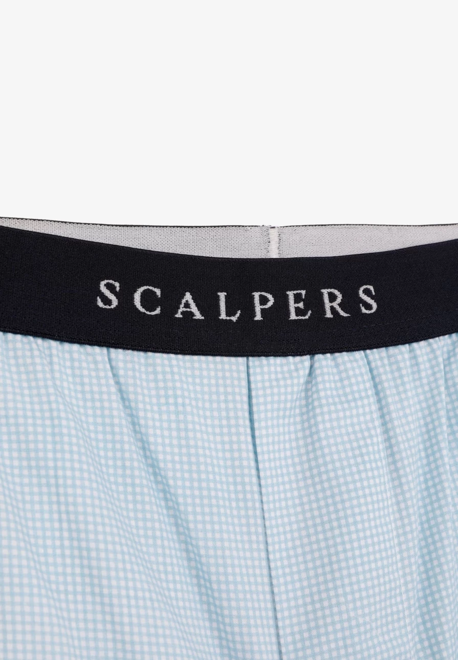 "ScalpersCompany Men's Gingham Skull Print Boxer Shorts"