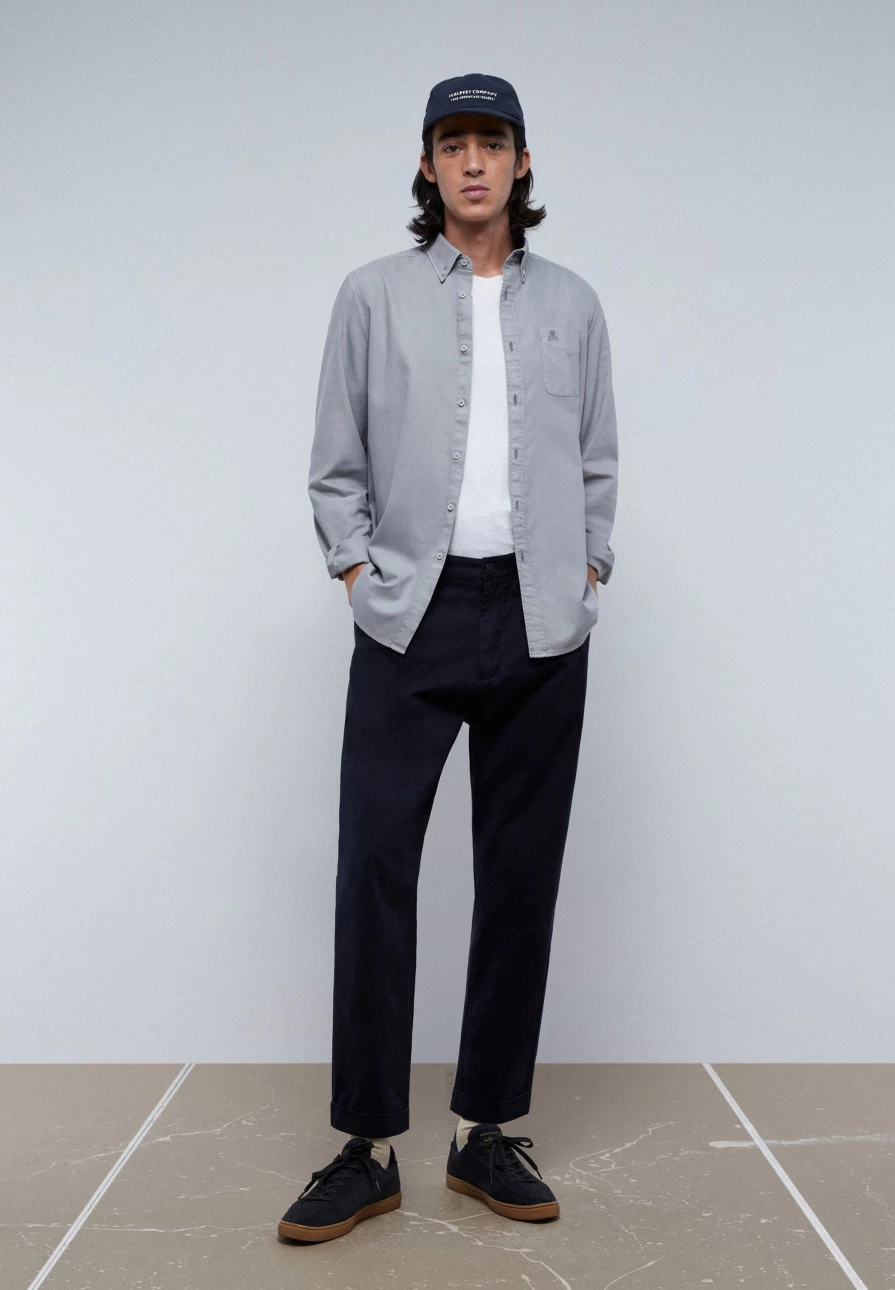 "ScalpersCompany Men's Button-Down Collar Pocket T-Shirt"