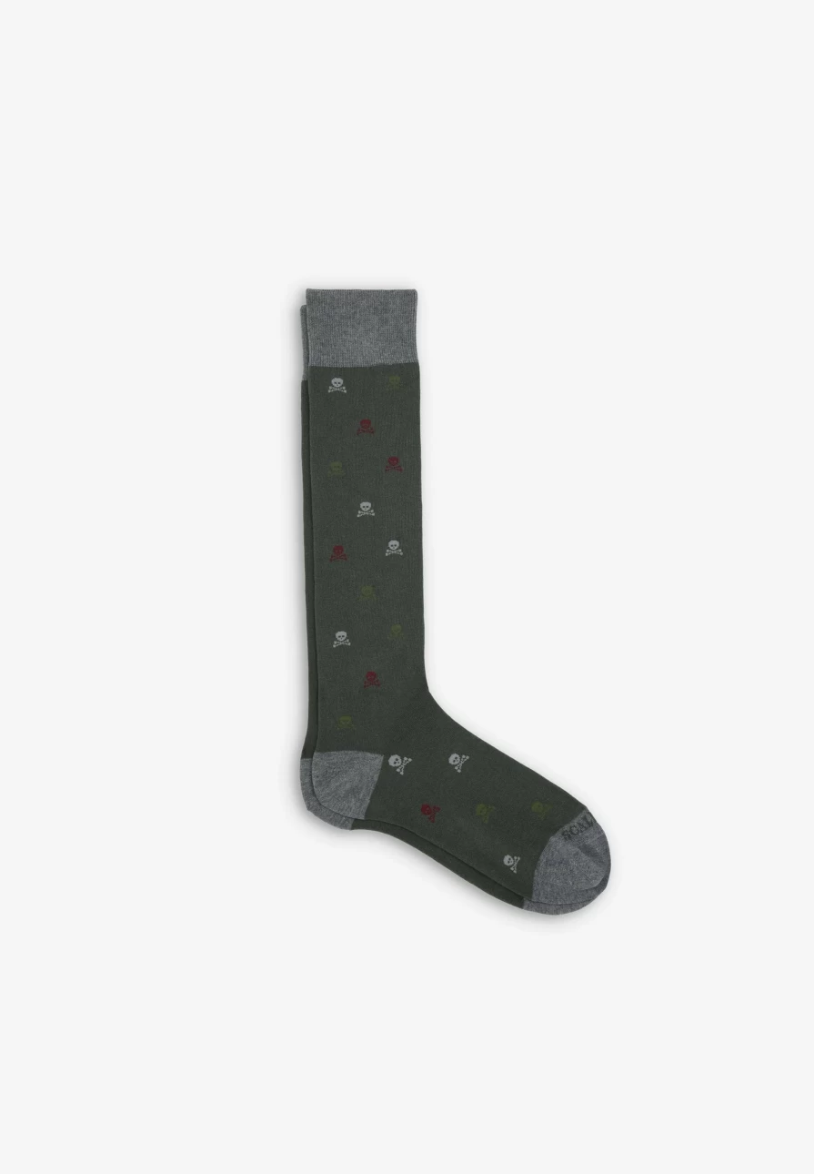 "ScalpersCompany Men's Skull Print Socks - Gothic Style Novelty Socks for Men"