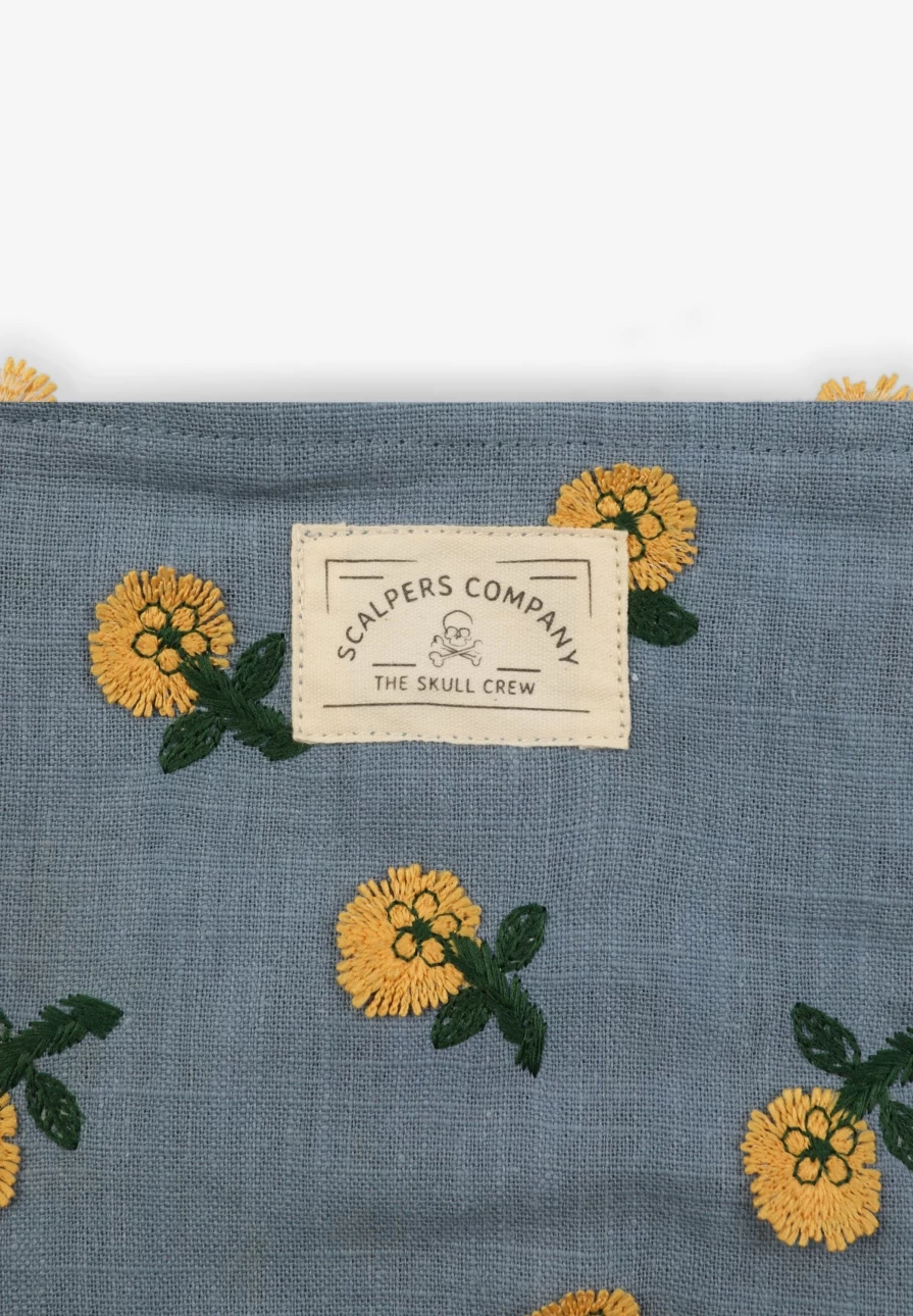 "ScalpersCompany Kids Floral Print Toiletry Bag - Waterproof Travel Cosmetic Pouch for Children"
