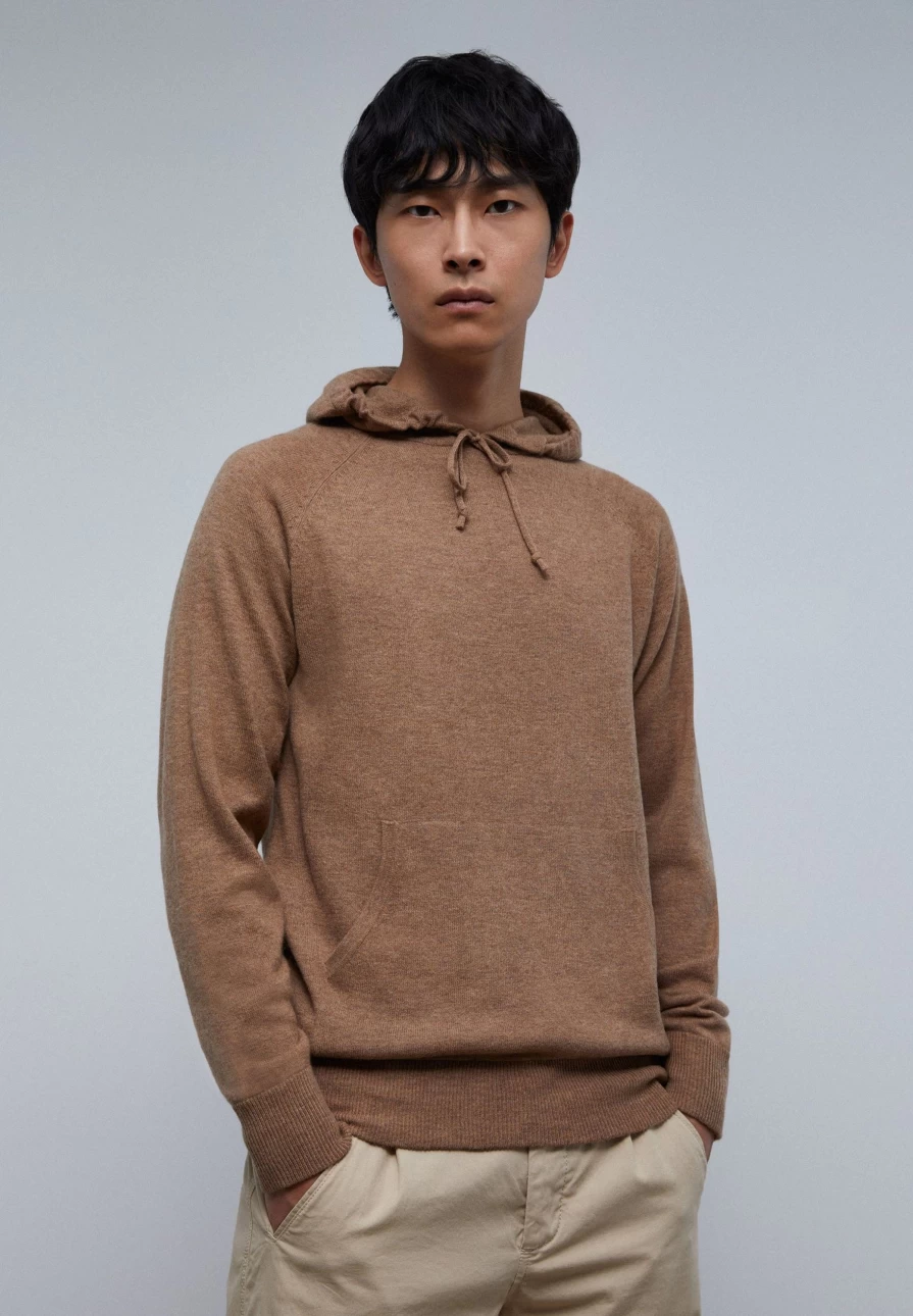 "Scalpers Men's Merino Wool Hooded Sweater | Premium Comfort & Style"