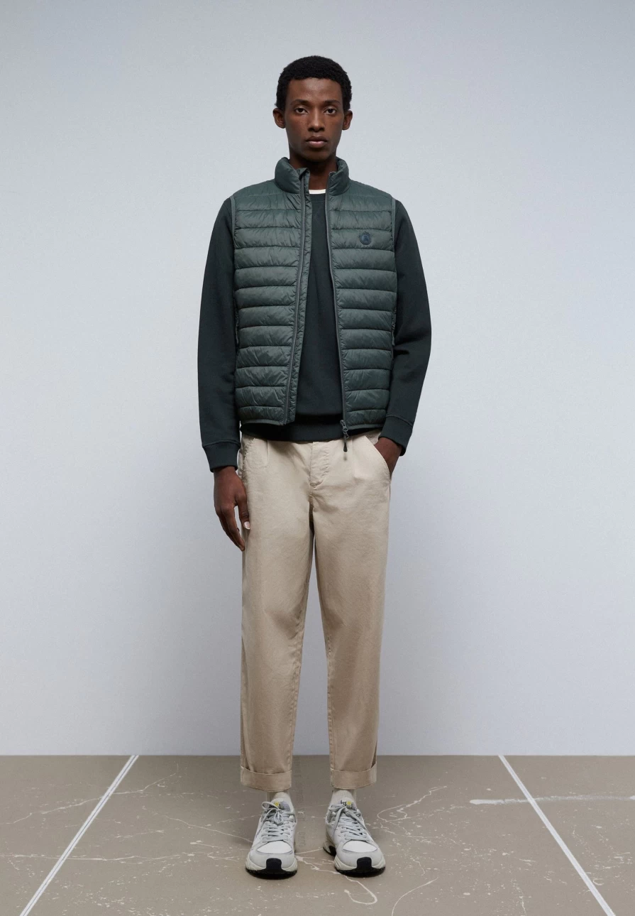 "Men's Skull Print Puffer Vest – ScalpersCompany Warm Quilted Jacket"