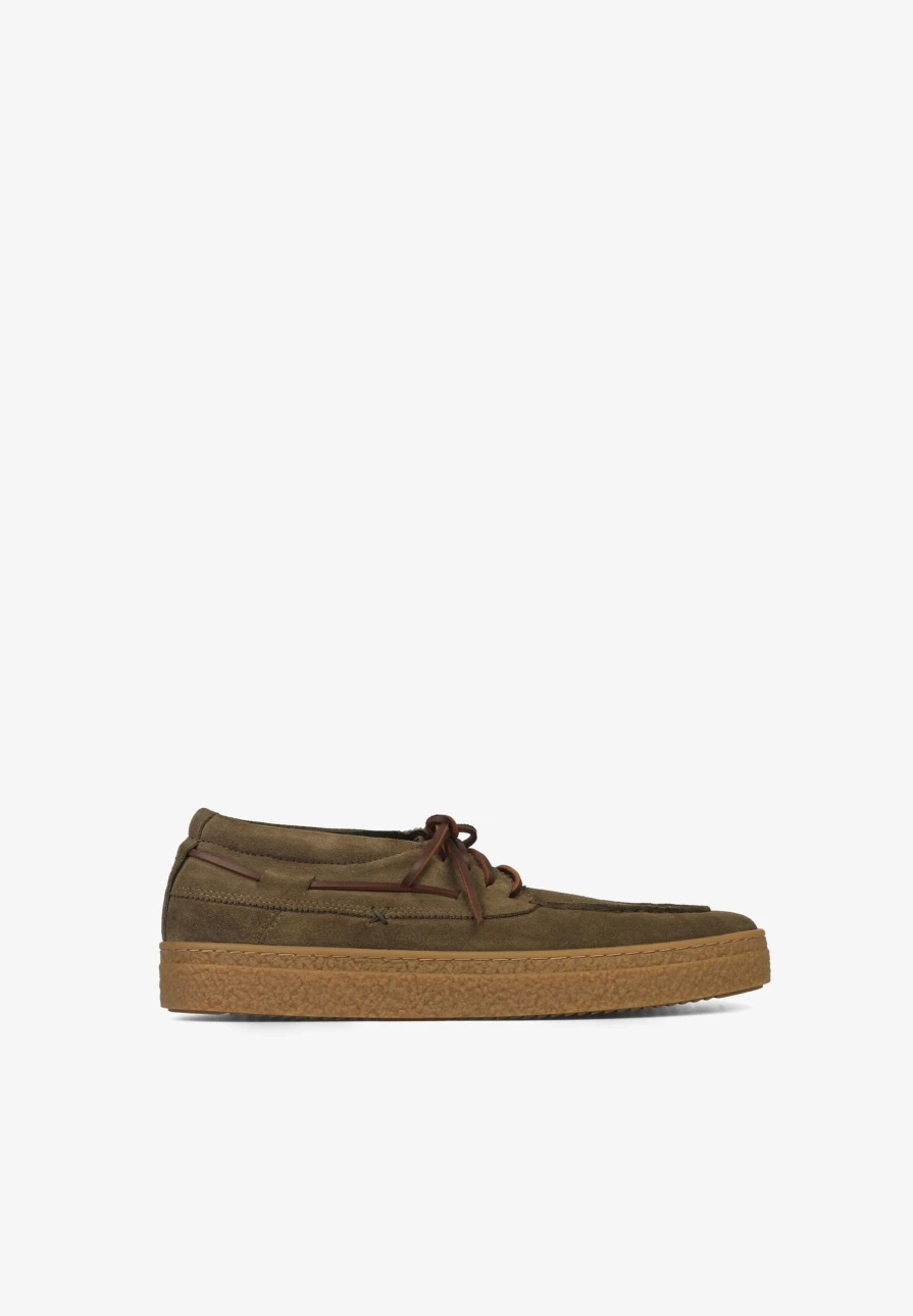 "ScalpersCompany Men's Mid-Calf Split Suede Boat Shoes - Casual Slip-On Deck Shoes for Men"